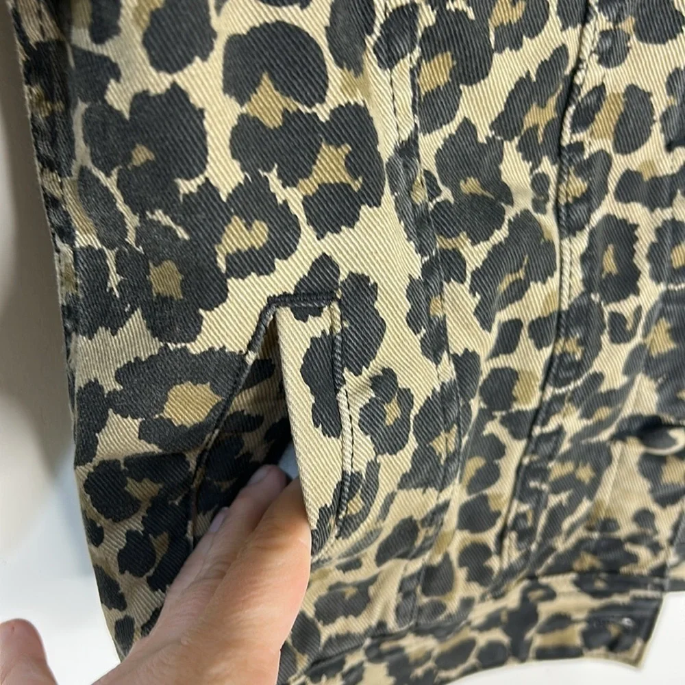 Scotch & Soda Maison Scotch Leopard Denim Jacket Size XS